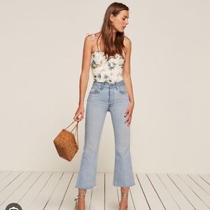 Reformation crop flare jeans